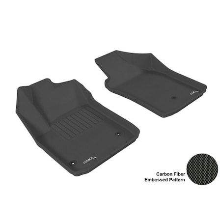 3D Maxpider FIAT 500/ 500e 2012-2013 KAGU BLACK R1 Floor Mat L1FA00311509